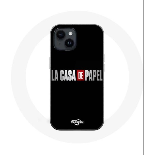 Funda - Maniacase - Iphone 14 - Flexible - Negra - Logo La Casa De Papel-image