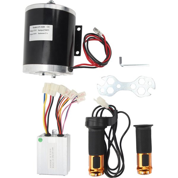 Motor EléCtrico De 12V 500W Con Controlador De Alta Velocidad De 2500RPM EmpuñAdura Del Acelerador Kit De ConversióN Para Bicicleta EléCtrica-image