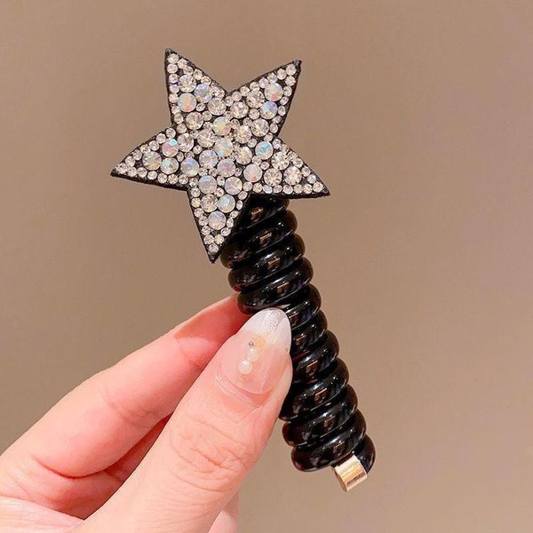 1PC Nowy śLiczny Kolor TęCzy Wysoka Elastyczna Spiralna Gumka Do WłOsóW GłOwa Liny WłOsy W KońSki Ogon Gumka Nakrycie GłOwy Dla Dzieci-image