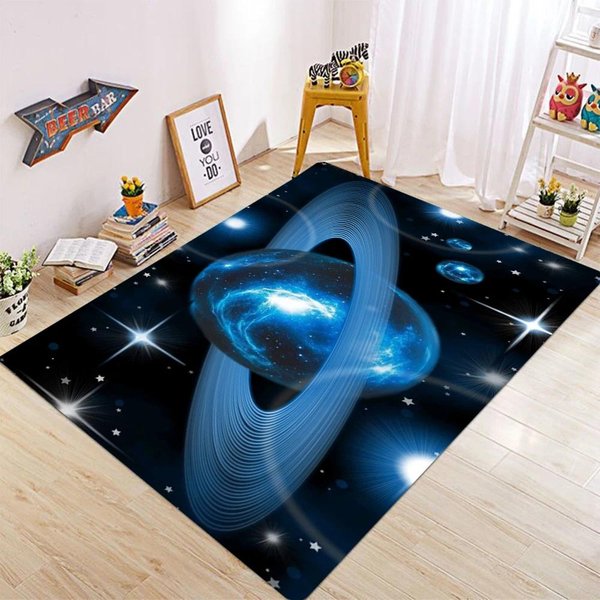 Dywanik 3D WszechśWiat Kosmos Galaktyka Planeta Gwiazda Do Domu Salon Sypialnia Sofa Wycieraczka Dekoracja, Dywanik DziecięCy AntypośLizgowa Mata PodłOgowa 50X80CM-image