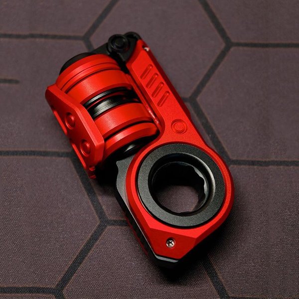 Edc Sinian Fidget Spinner Mechaniczny Suwak Grzechotkowy Jajko Do Naciskania OdstresowująCe Metalowa Zabawka Na Opuszki PalcóW Modna Zabawka Anty-Stresowa Dla DorosłYch Black-image