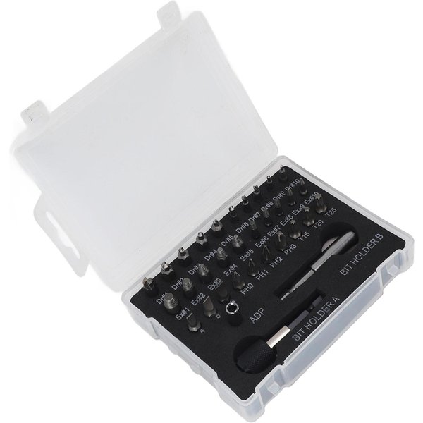 Juego De 33 Extractores De Tornillos Para Quitar Pernos Y Tuercas Oxidados, DañAdos Y Pelados Con Estuche De Transporte White-image