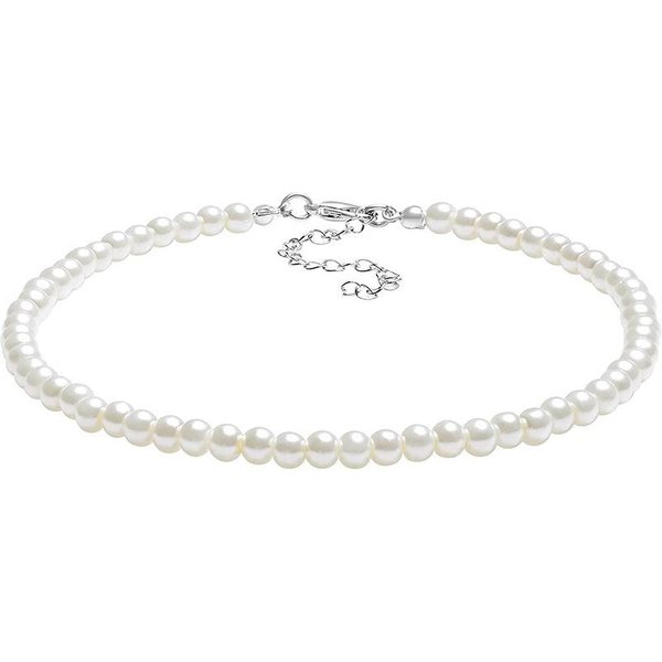 Moda Multicapa Elegante Collar Gargantilla De Perlas Blancas Para Mujer, Collar Hecho A Mano Con Cuentas Para Boda, Banquete, JoyeríA Vintage White-image