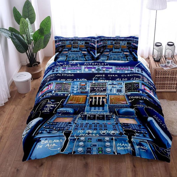 Juego De Funda NóRdica Para Cabina De Airbus A380 King Queen Doble Completo Twin Individual Juego De Ropa De Cama 135X200Cm Gray-image