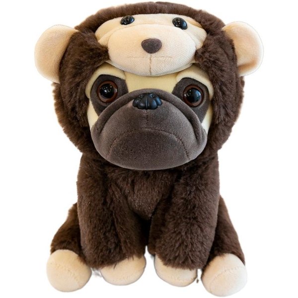 Dziewczynka Dziecko Pluszowe Zwierzę Pies Pluszowe Zabawki MięKka Poduszka Mops Buldog Wypchane Przebranie 25Cm Pies Shar Pei Pluszowa Zabawka Dla Dzieci Beige-image