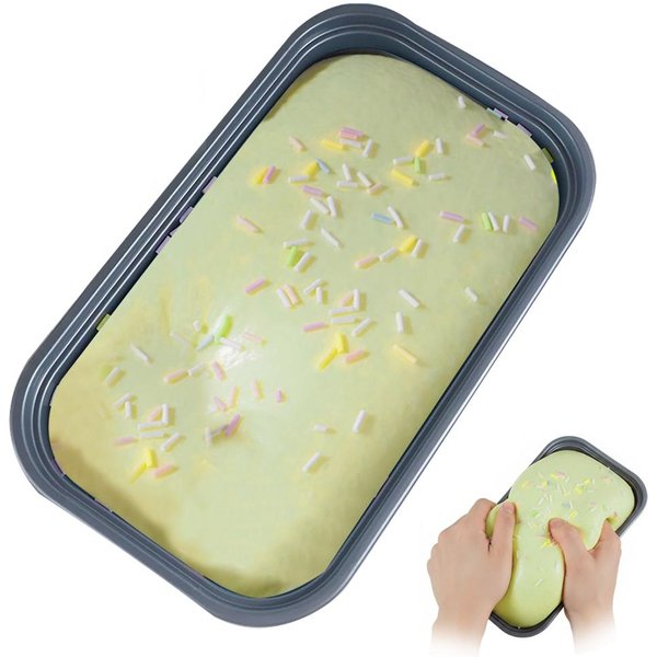 Lepkie PudełKo Ciasto Squishy Zabawka Powoli RosnąCa Zabawka Do ŚCiskania MasłO Lody PudełKo Squishy Fidget Zabawka Anty Stres Relaks Prezent-image