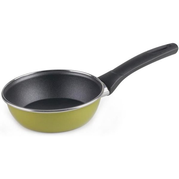 SartéN Antiadherente - Ibili - Musgo - 14 Cm - Acero Esmaltado Vitrificado - Full Induction-image