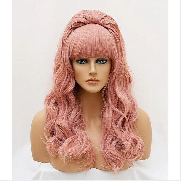 Hairjoy Peluca SintéTica De Colmena Para Mujer Larga Rizada Resistente Al Calor Pelucas De Cosplay 26Inches Brown-image