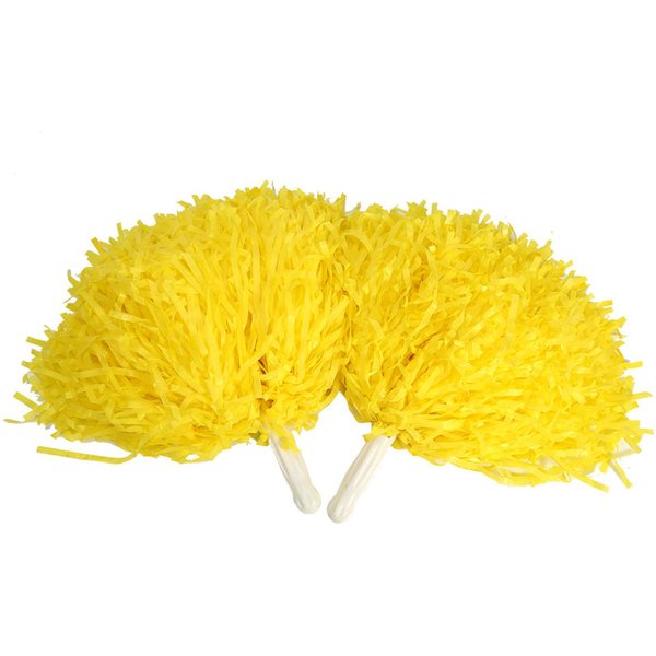 Pompones úTiles Para Animadoras, Equipo De Animadoras, Accesorios Para Fiestas Deportivas Y Bailes (Blanco) Amarillo-image