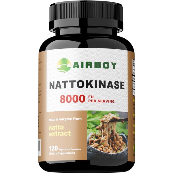 KapsułKi Nattokinazy, 8000 Fu Na KapsułKę, W PełNi Naturalne, 120 KapsułEk, Odpowiednie ZaróWno Dla MężCzyzn, Jak I Kobiet. 120*1-image