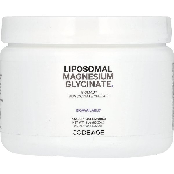 Codeage, Polvo De Glicinato De Magnesio Liposomal, Sin Sabor, 3 Oz (85,2 G)-image
