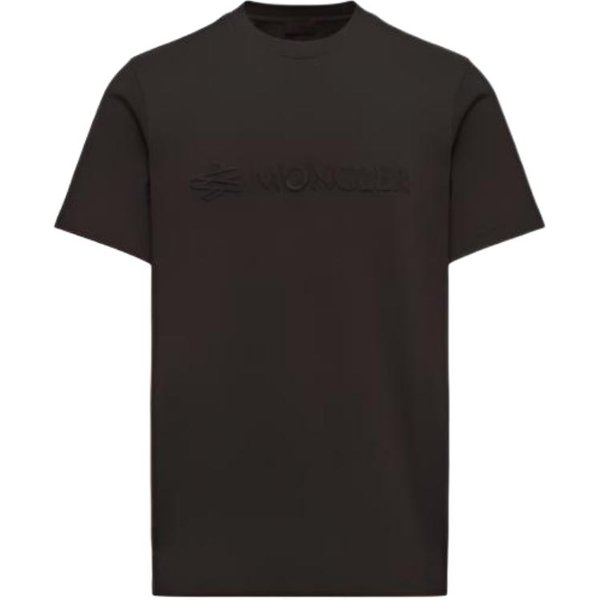 Camiseta Moncler MonocromáTica Sencilla VersáTil Para Hombre Tops L20918C0001189AUG999 XL Black-image