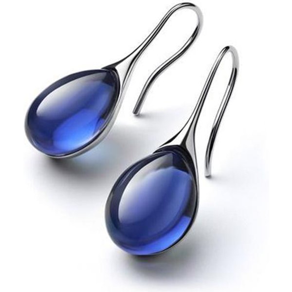 Pendientes Colgantes Vintage Bohemios De Piedra Lunar, Color Plata Antigua, Piedra Azul Naranja, Pendientes Colgantes Llamativos Para Mujer, JoyeríA Gray-image