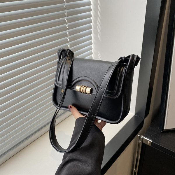Nuevo Bolso Cuadrado PequeñO De Mano Para Mujer De Primavera De Nicho De Alta Gama Bolso Sobaco Retro VersáTil De Un Hombro Cruzado White-image