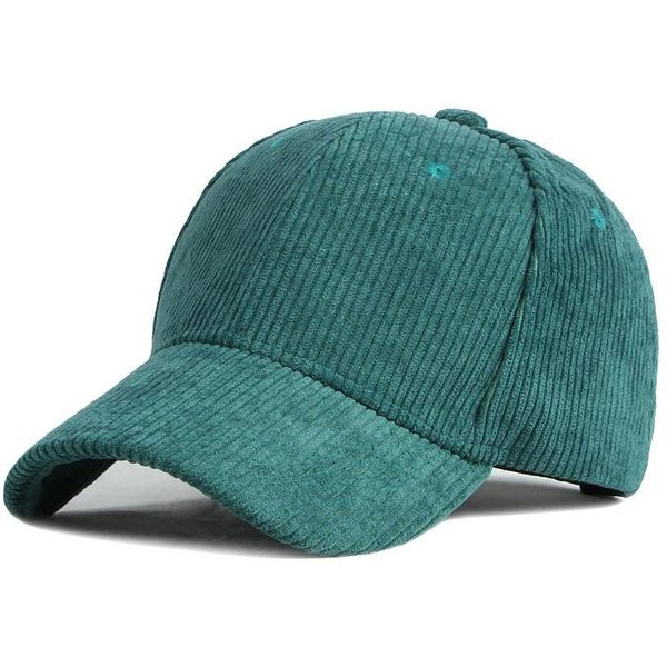 Cordsuroy Czapka Baseballowa Wiosna Jesień MęSka Damska Snapback Hip-Hopowa Czapka Outdoorowa Regulowana Czapka PrzeciwsłOneczna Unisex Vintage Czapka Trucker Gorra Blue-image