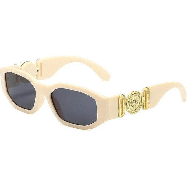 Nuevas Gafas De Sol Cuadradas Irregulares De Estilo Retro Para Mujer Y Hombre, De DiseñAdor, Con Montura PequeñA, Gafas De Sol De Tendencia, ProteccióN UV400. 1PC Beige-image