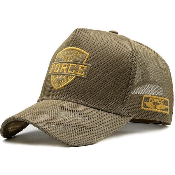Talla Grande 60-65 Cm Gorra De BéIsbol De Verano Moda Malla Hueca Sombrero De ProteccióN Solar Ligero Bordado Letra Gorra Deportiva 61-65Cm Brown-image