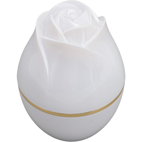 Caja De Anillo MagnéTica Con Forma De Rosa Caja De ExhibicióN Blanca Caja De JoyeríA Suave Multifuncional Con Forma De Rosa Para-image