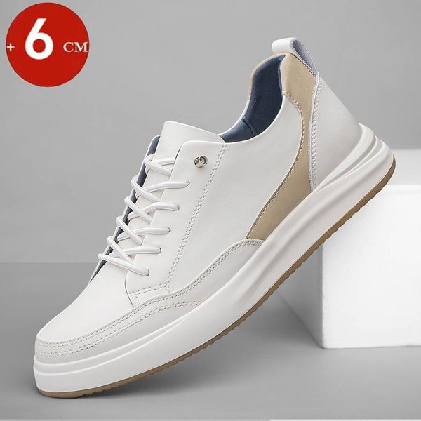 6Cm 8Cm Buty PodwyżSzająCe MęSkie Buty PodwyżSzająCe Prawdziwa SkóRa MęSkie Trampki WyżSze Deskorolka Buty Codzienne 37-image