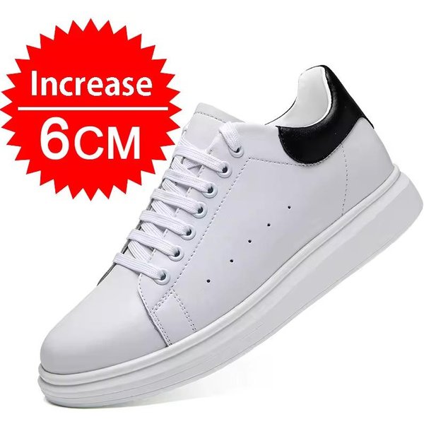 Zapatos Con Alzas Informales Para Hombre, Zapatos Con Aumento De Altura Para Hombre, Zapatos Blancos Con Aumento De Altura, Zapatos Negros, Zapatos Altos De 6/8 Cm, Zapatillas Con Alzas 37-image