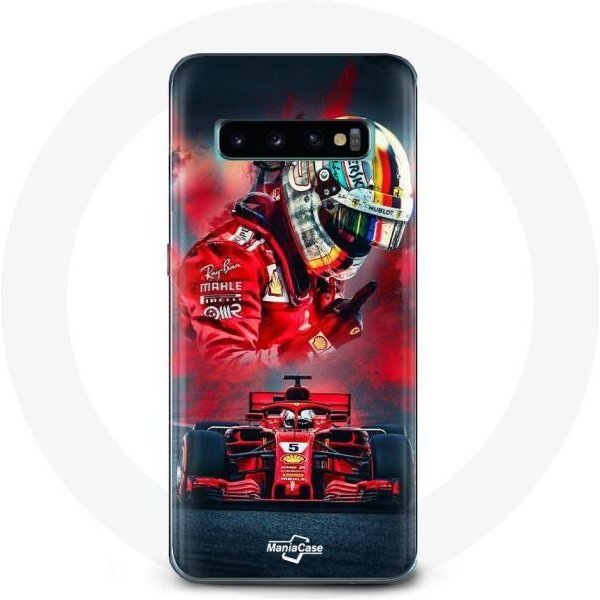 Funda Para Samsung Galaxy S10 Edge FóRmula 1 Sebastian Vettel Piloto F1 Roja-image