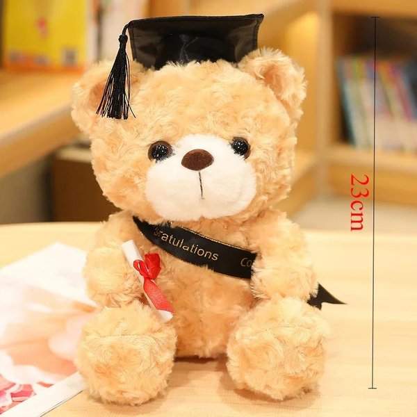 Oso De Peluche De GraduacióN Gorro De Doctor Juguete De Peluche Capibara Capibara De Peluche De Graduado Animal De Peluche Lindo Dibujo Animado Regalo De GraduacióN-image