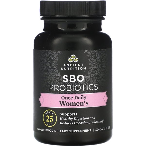 Ancient Nutrition, SBO Probiotic, Una Vez Al DíA Para Mujeres, 25 Mil Millones De Ufc, 30 CáPsulas-image