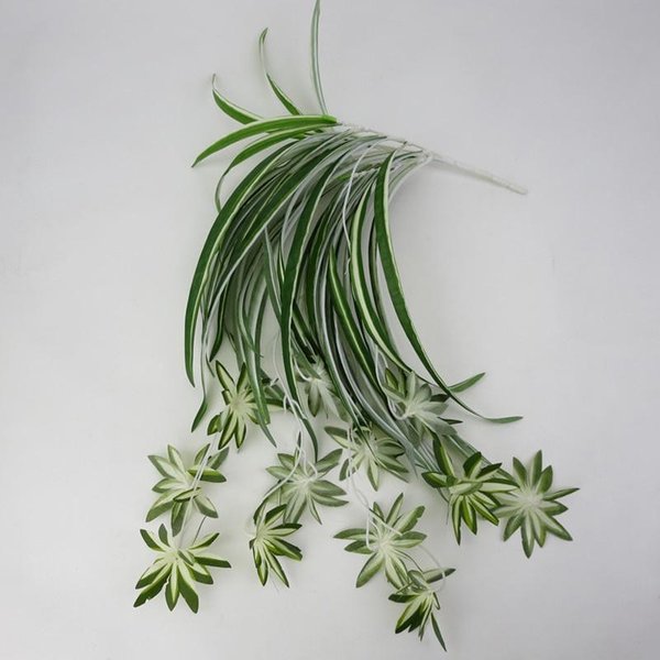 Plantas Artificiales Colgante De Pared Plantas Verdes En Maceta PVC Plantas Falsas Flor De SimulacióN DecoracióN Para Sala De Estar 65Cm Gray-image