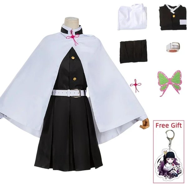 Halloweenowy StróJ Do Cosplayu Tsuyuri Kanao Dla DorosłYch I Dzieci, Anime, Uniform, Kimono, Haori, Peruka, Ubrania Na Halloween XL White-image
