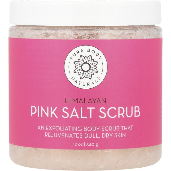 Pure Body Naturals, Exfoliante De Sal Rosa Del Himalaya, 355 Ml (340 Gramos) Gray-image