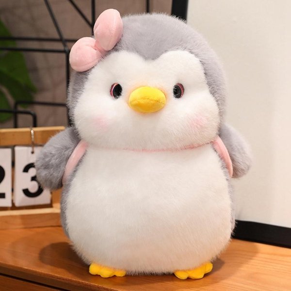 MięKki Gruby Pingwin Pluszowa Wypchana Zabawka Urocza Para PingwinóW Futrzana Lalka Zabawka Dekoracja Domu Zabawka Prezent Urodzinowy Wysoka Jakość 32Cm-image