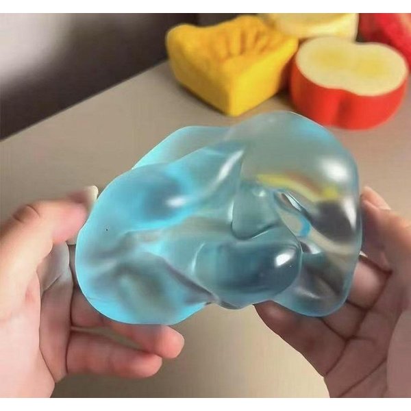 Piaskowy PiłEczka Antystresowa ChrupiąCa PiłEczka Do ŚCiskania MięKka Zabawka MaśLana W Dotyku Zabawka Fidget Zabawki Sensoryczne Asmr Antystresowe Dla Dzieci I DorosłYch Blue-image