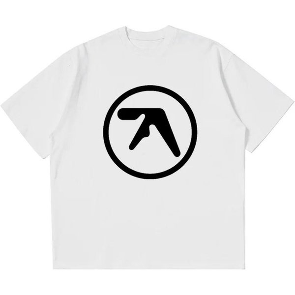 2026 Koszulka Unisex Koszulka Aphex Twin BawełNa Nadruk Oversize Y2K Streetwear T-Shirty KróTki RęKaw KoreańSka Moda Estetyczna Odzież M Black-image