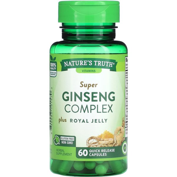 Nature's Truth, Complejo SúPer Ginseng MáS Jalea Real, 60 CáPsulas De LiberacióN RáPida-image