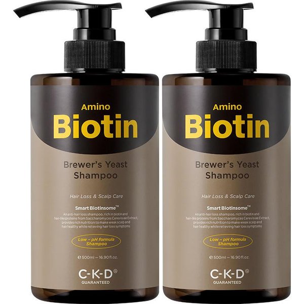 CKD Biotin Champú Para La CaíDa Del Cabello Con CafeíNa Y Levadura De Cerveza 500Ml (Paquete De 2)-image