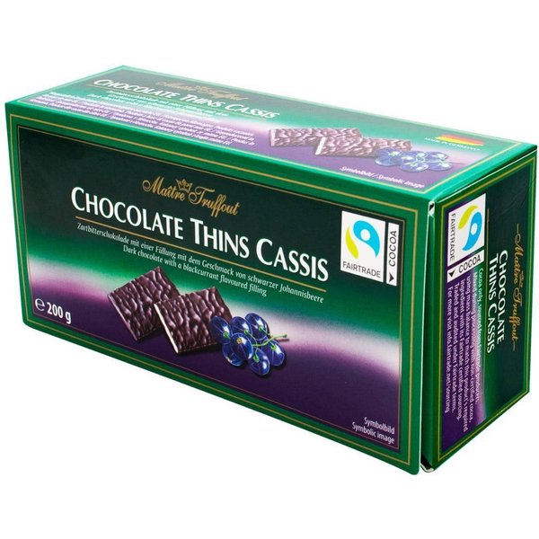 Chips De Chocolate Maitretruffout Con Crema De Grosella Negra 200 G-image