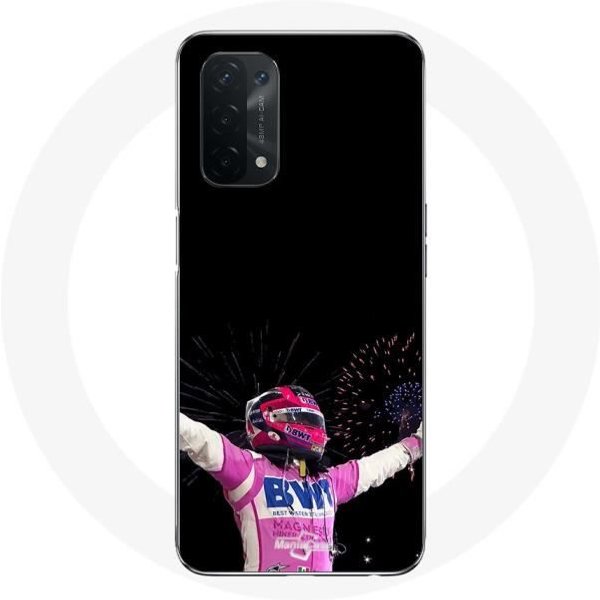 Funda - Maniacase - Oppo A74 5G - FóRmula 1 - Sergio PéRez - Flexible - Blanca-image