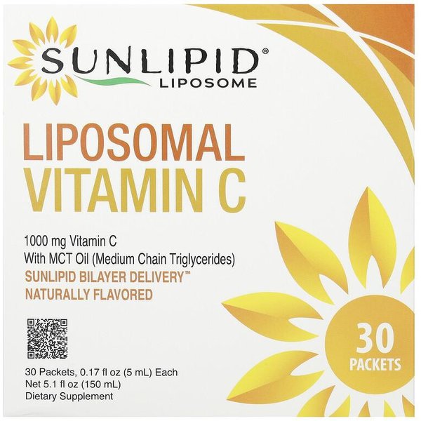 Liposomalna Witamina C Z Olejem Mct, 30 Saszetek, 0.17 Fl Oz (5 Ml) KażDy-image
