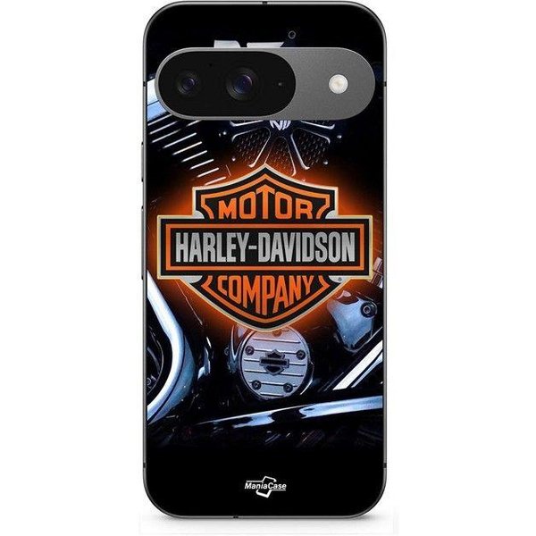 Coque - Maniacase - Google Pixel 9 - Souple - Noir - Harley Davidson Logo Negro-image