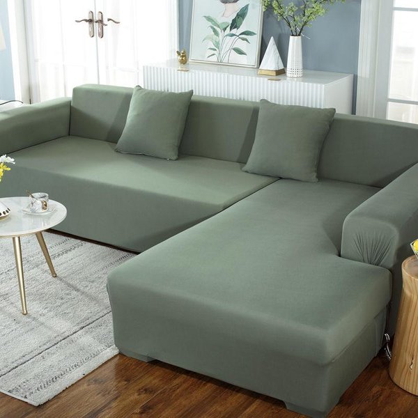 Jednokolorowe Pokrowce Na Sofę Do Salonu Elastyczna Narzuta Na Sofę Elastyczna Narzuta Na Sofę L KształT Sofa Potrzebujesz Kupić 2 Szt. Narzuty 2Seat 145-185Cm-image