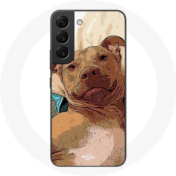 Funda - Maniacase - Samsung Galaxy S22 - MarróN - American Pit Bull Terrier - Flexible MarróN-image