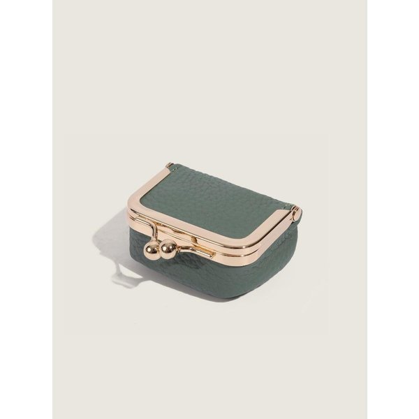 Nuevo Bolso PequeñO Dorado Anillo Pendiente Bolsa De JoyeríA Almacenamiento De Auriculares Monedas Bolsa De JoyeríA Mini Monedero-image