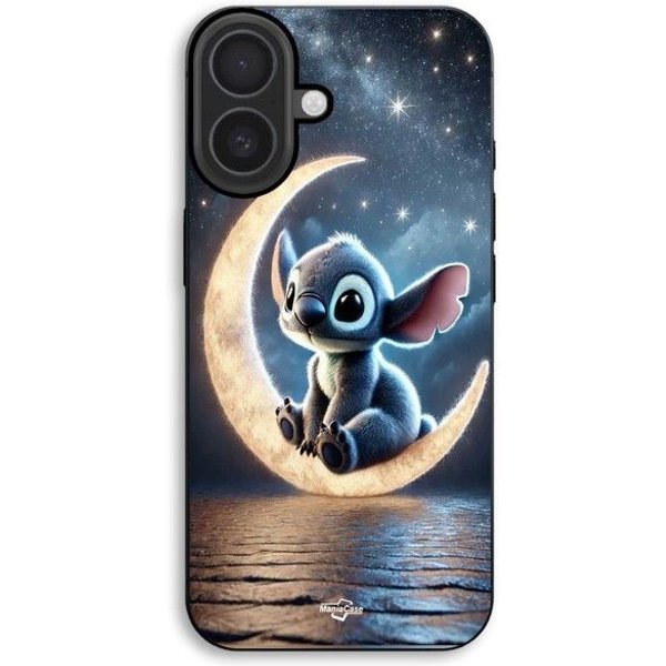Etui Na Telefon - Maniacase - Iphone 16 - Silikon TPU - Czarne - ŚCieg KsiężYc Noc GwiaźDzista Czarny-image
