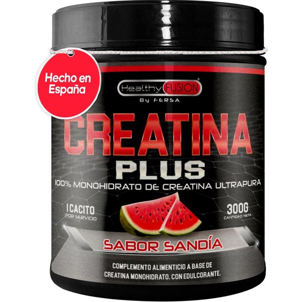 Healthy Fusion Creatina Monohidrato En Polvo | Sin AñAdidos | Favorece El Crecimiento Muscular Y Aumenta El Rendimiento FíSico | 300 G Sabor SandíA-image