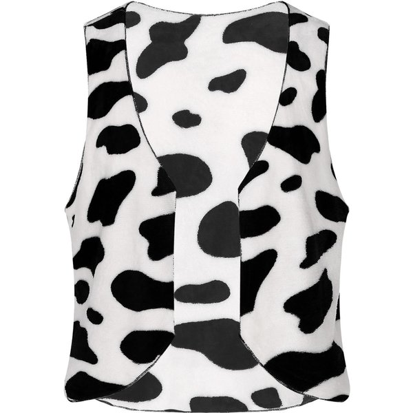 MęSka Flanelowa Kamizelka W Krowi WzóR, Z Otwartym Przodem, Z Dekoltem W Serek, Bez RęKawóW, Kamizelka, Kostium Na Przebranie XL Black-image