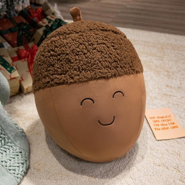 Dibujo Animado Linda CastañA Peluche Relleno Almohada Suave MuñEco Bebé Encantadora PiñA Familia De Peluches Juguetes CojíN Suave Lindo Regalo De CumpleañOs-image