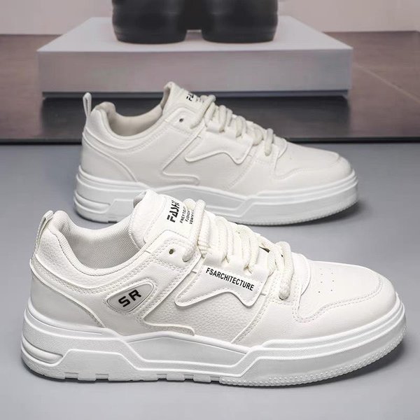 Nuevos Zapatos Transpirables Para Hombre En Verano, Zapatos Blancos De Estudiante Modernos Y VersáTiles, Zapatos Deportivos De Suela Gruesa, Zapatos Casuales 44 Gray-image