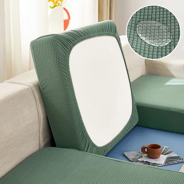 Funda De CojíN De Sofá Impermeable, Funda De Sofá De Alta Elasticidad, Fundas Protectoras De Muebles Para Sala De Estar, Funda Completa Back Cushion Cover Verde-image