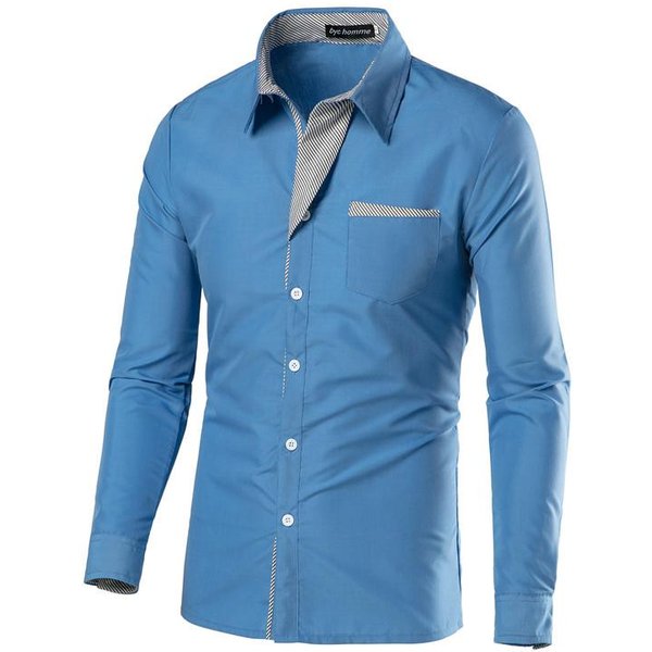 Camisa De Manga Larga De Negocios Para Hombre Camisa Casual Transpirable Camisa De Gran TamañO 4XL-image