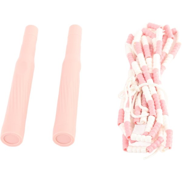 Cuerda De Saltar Segmentada Suave Con Cuentas Cuerda De Saltar De Longitud Ajustable Cuerda De Saltar Para Fitness Para NiñOs Adultos Color Rosa-image